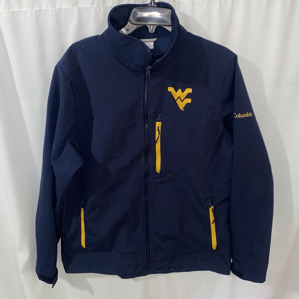 West Virginia Mountaineers Columbia Soft Shell Full Zip Jacket Mens Medium